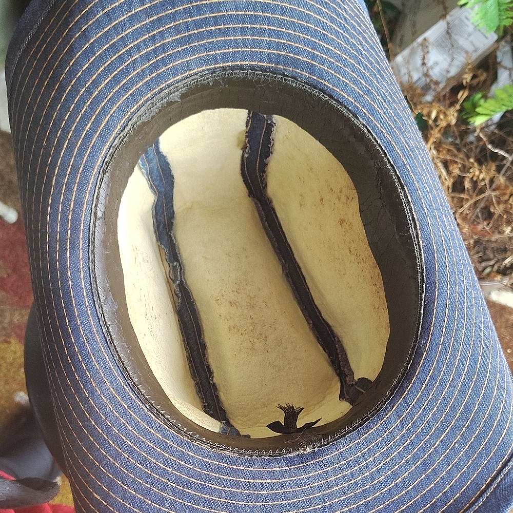 Stylish Blue Denim Cowboy Hat - Picture 2 of 2
